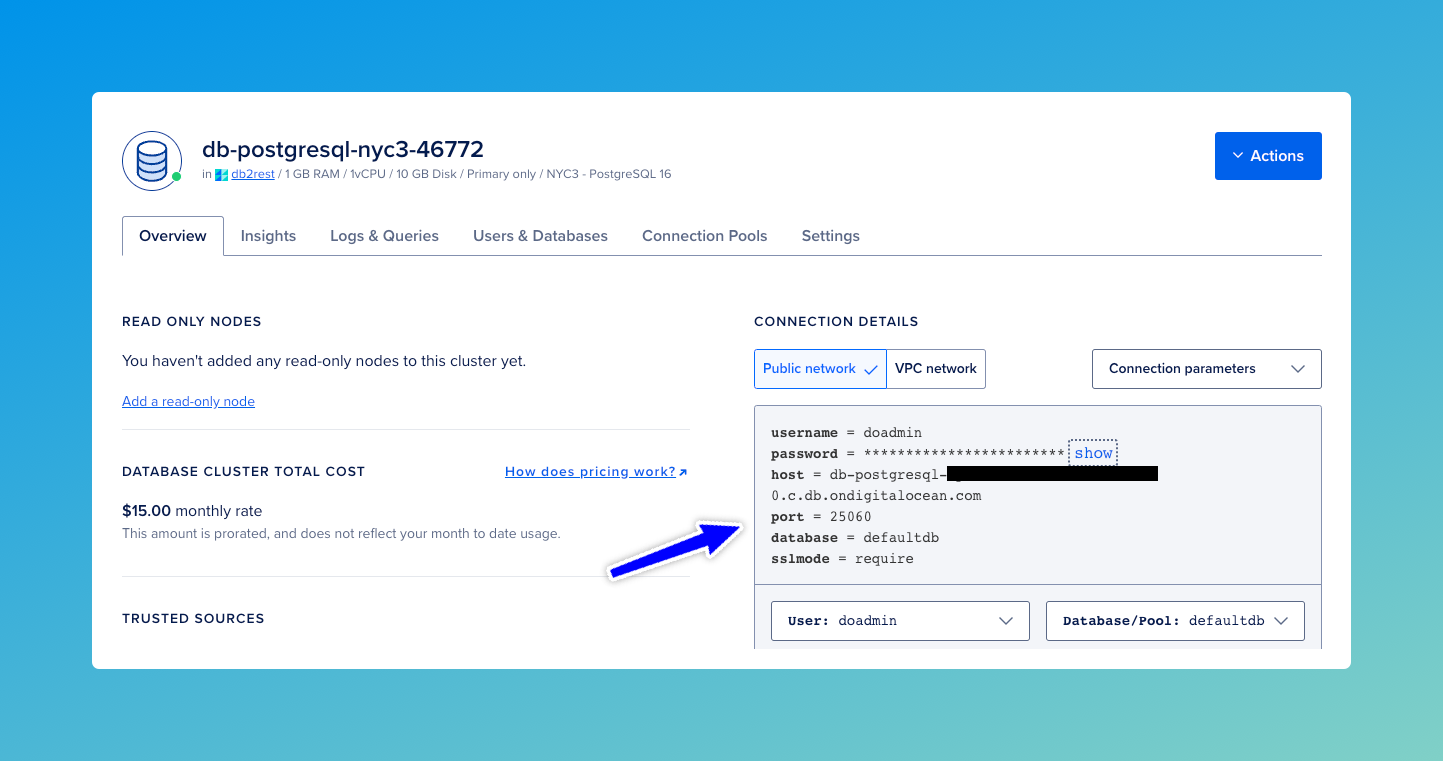 DB Environment Variables